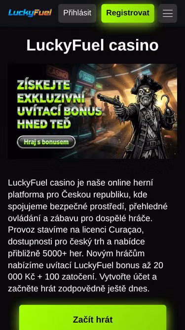 Screenshot of luckyfuel.cz