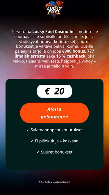 Screenshot of luckyfuel.fi