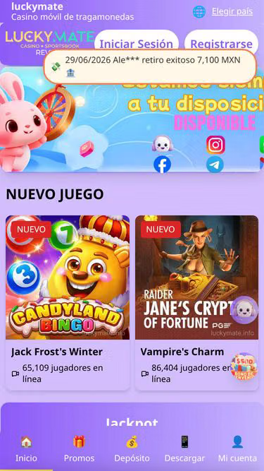 Screenshot of luckymate.info