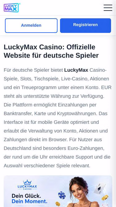 Screenshot of luckymax.io