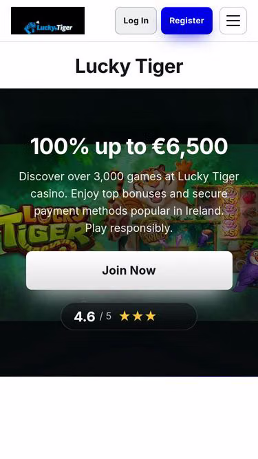 Screenshot of luckytiger.pics
