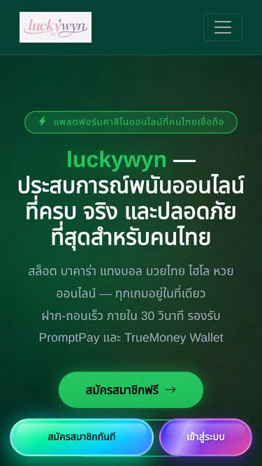 Screenshot of luckywyn.bet