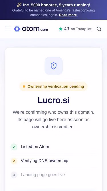 Screenshot of lucro.si