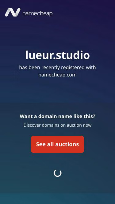 Screenshot of lueur.studio
