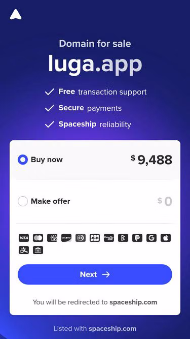 Screenshot of luga.app