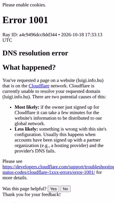 Screenshot of luigi.info.hu