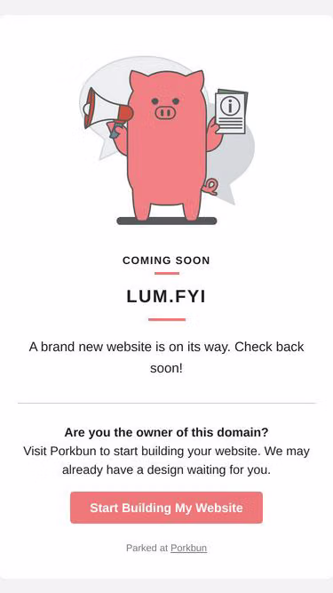 Screenshot of lum.fyi