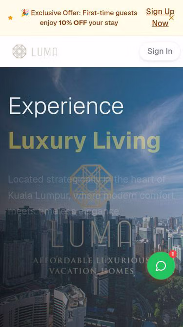 Screenshot of luma.com.my