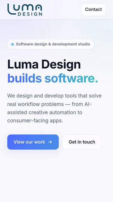 Screenshot of lumadesign.dev