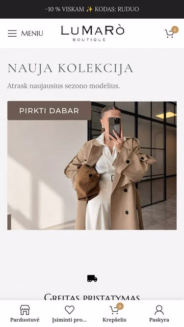 Screenshot of lumaro.lt