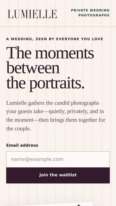 Screenshot of lumielle.app