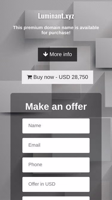Screenshot of luminant.xyz