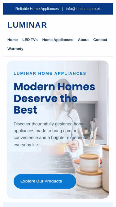 Screenshot of luminar.com.pk
