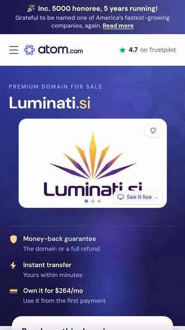 Screenshot of luminati.si