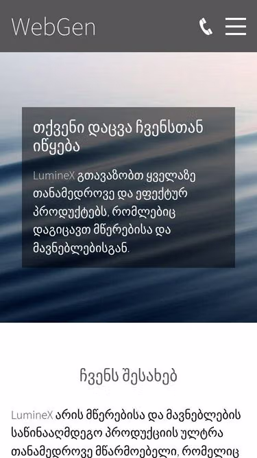 Screenshot of luminex.ge