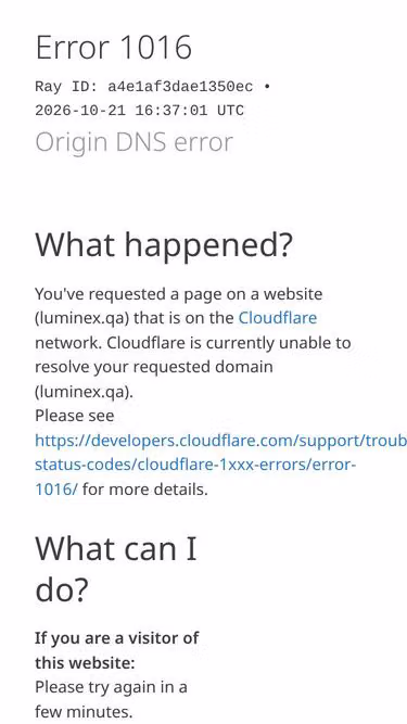 Screenshot of luminex.qa