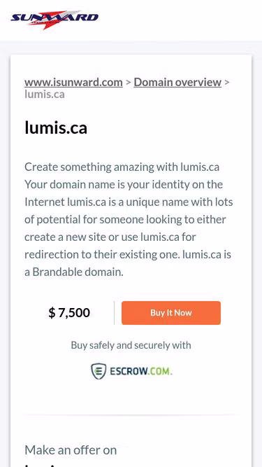 Screenshot of lumis.ca