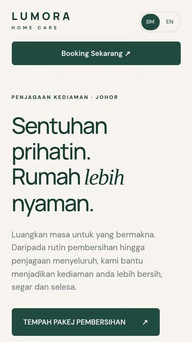 Screenshot of lumorahome.my