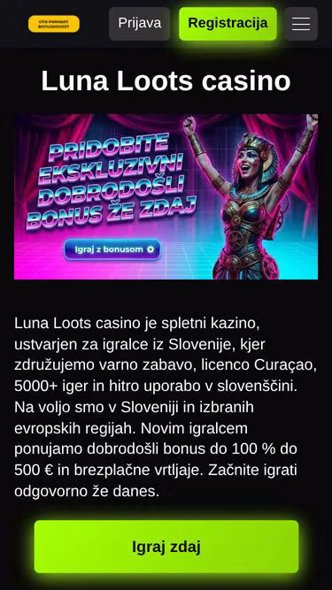 Screenshot of lunaloots.si
