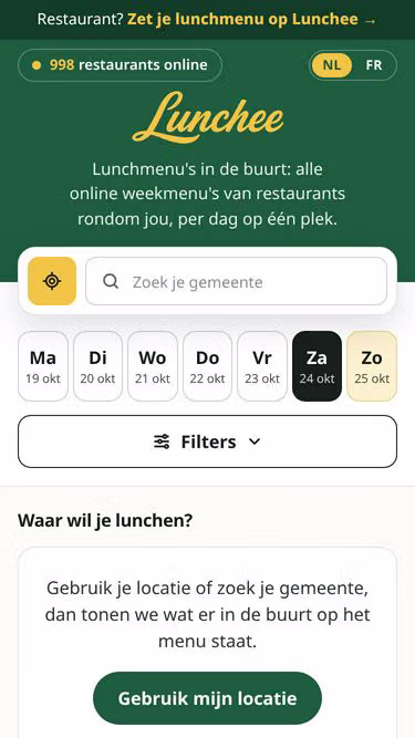 Screenshot of lunch.brussels