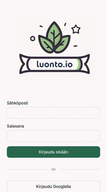 Screenshot of luonto.io