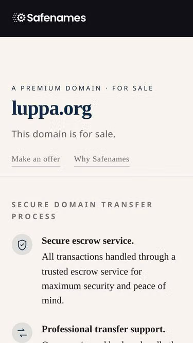 Screenshot of luppa.org
