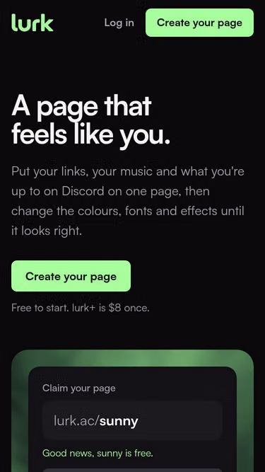 Screenshot of lurk.ac