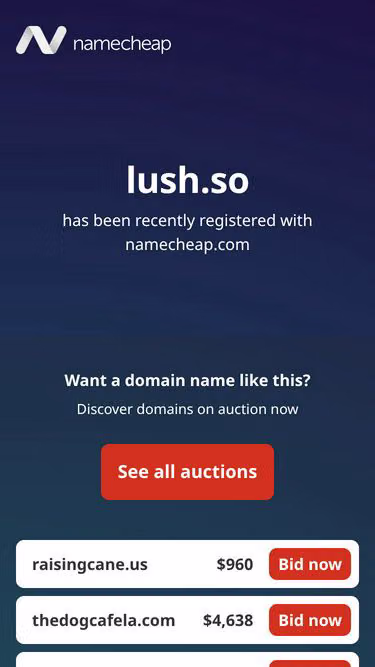 Screenshot of lush.so