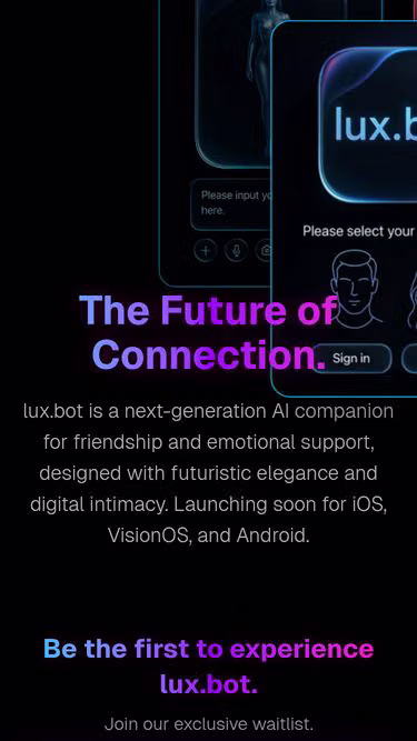 Screenshot of lux.bot