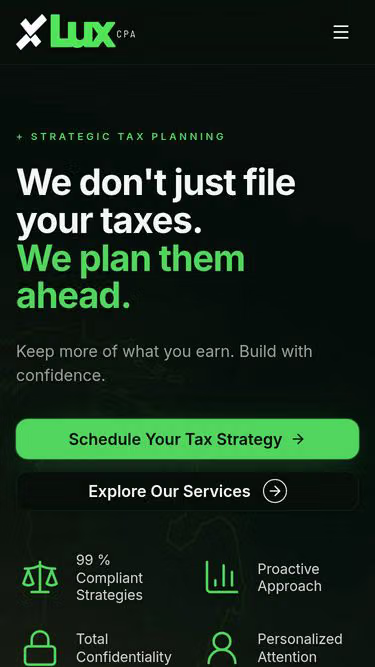 Screenshot of lux.cpa