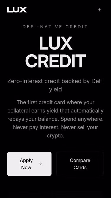 Screenshot of lux.credit