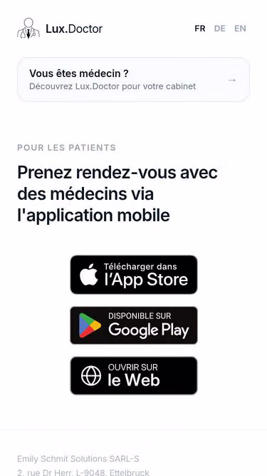 Screenshot of lux.doctor