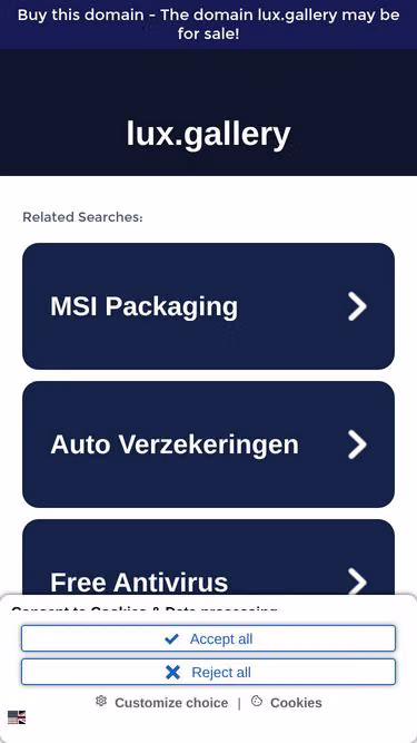 Screenshot of lux.gallery