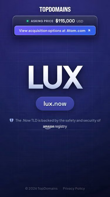 Screenshot of lux.now
