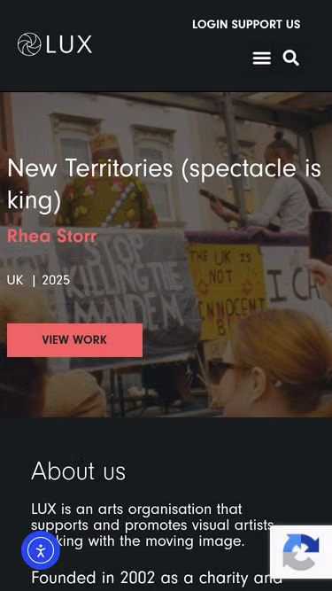 Screenshot of lux.org.uk