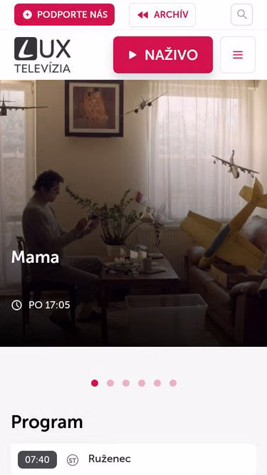 Screenshot of lux.sk