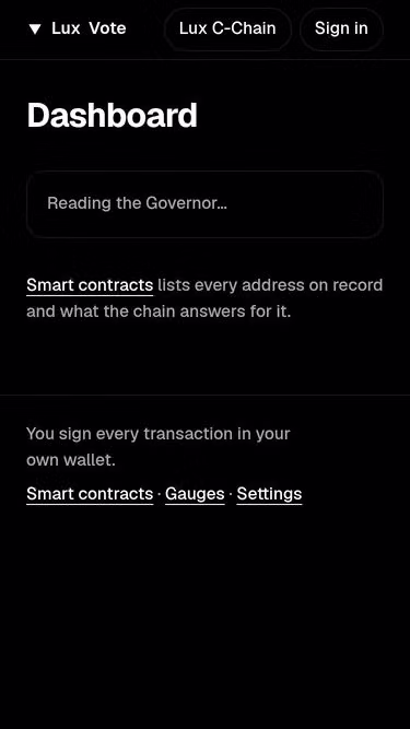 Screenshot of lux.vote