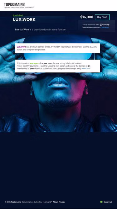 Screenshot of lux.work