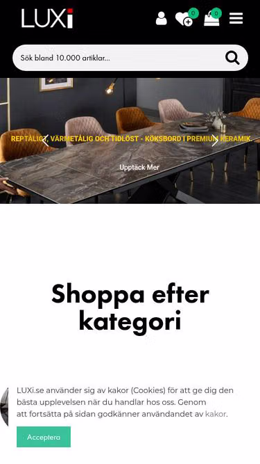 Screenshot of luxi.se