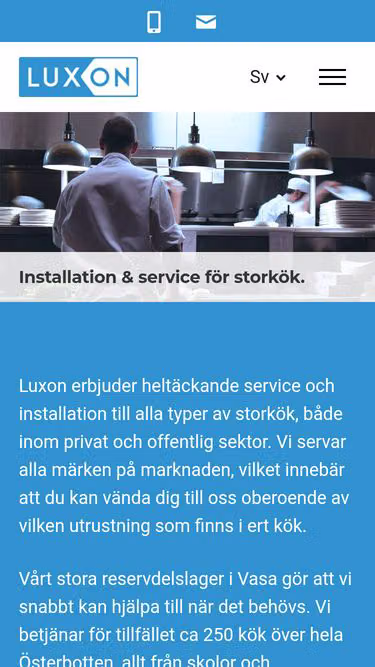Screenshot of luxon.fi