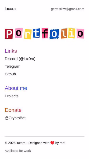 Screenshot of luxora.lol