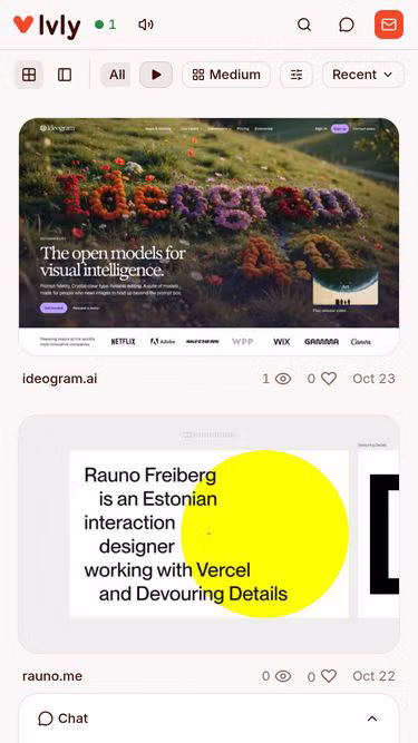 Screenshot of lvly.design