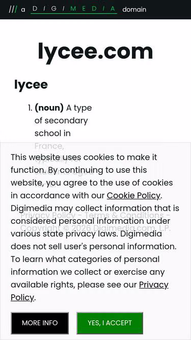 Screenshot of lycee.com