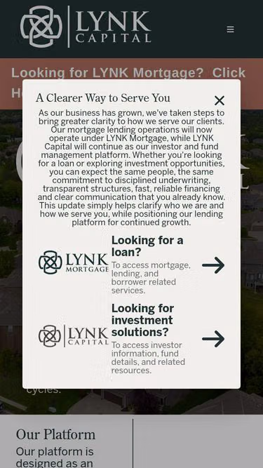 Screenshot of lynk.capital