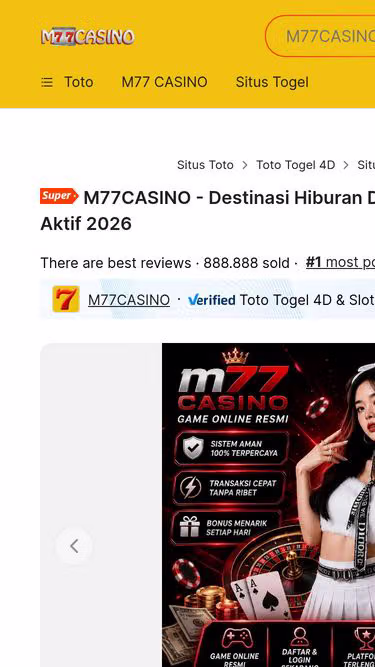 Screenshot of m77casino7.digital