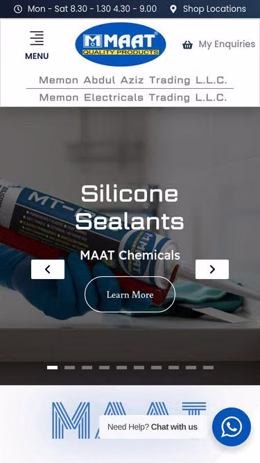 Screenshot of maat.ae