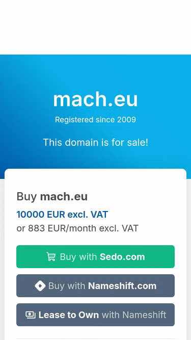 Screenshot of mach.eu