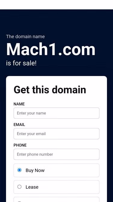 Screenshot of mach1.com