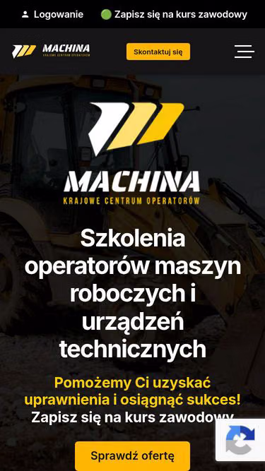 Screenshot of machina.edu.pl