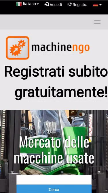 Screenshot of machinengo.it